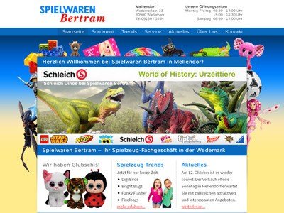 Webdesign für Spielwaren Bertram von ERNST MEDIA