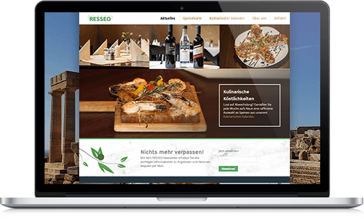 Webdesign Resseo griechisches Restaurant