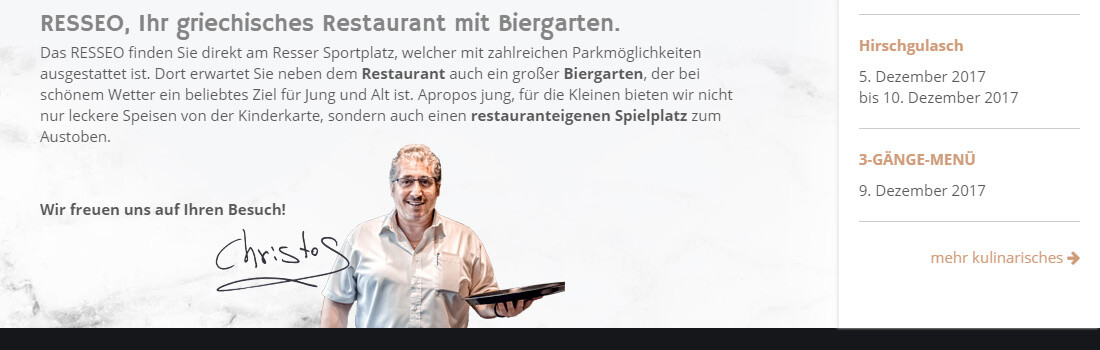 Webdesign Resseo Restaurant